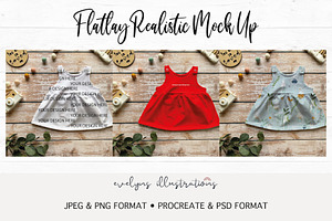 Flatlay Realistic Dress Mock UP