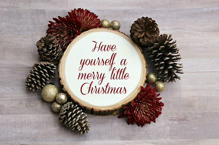 Red & Gold Christmas wood mockup, a Holiday Photo by Debby Newman Photography
