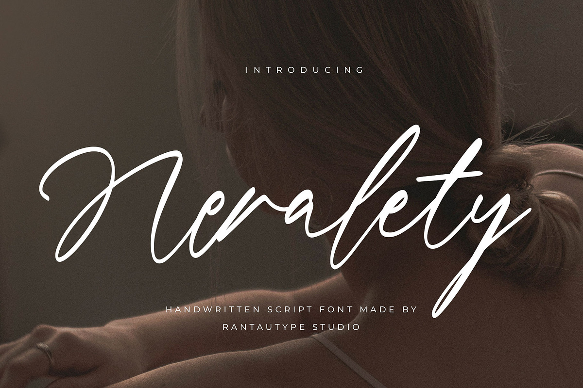 Neralety Handwritten Script Font, a Handwritten Font by RantautypeStudio (Photo 1 of 15)
