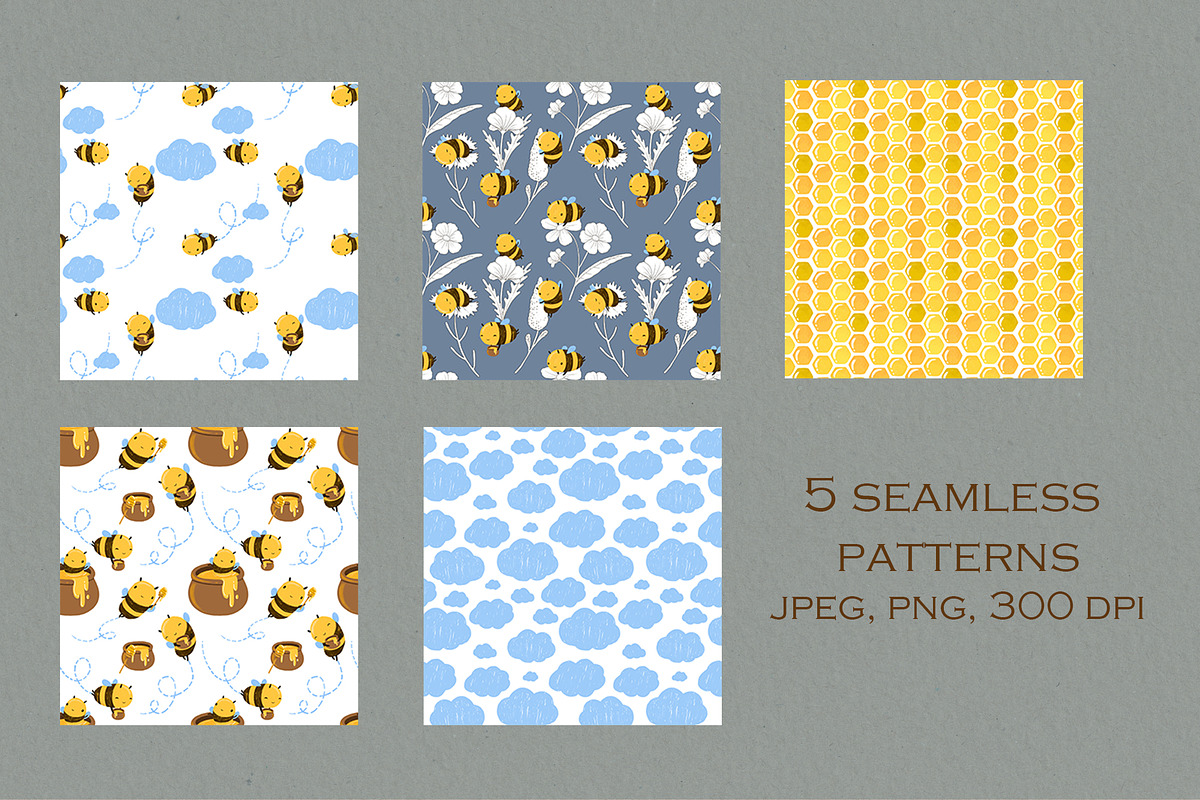 Cute Honey Bee Clipart, a Food Illustration by LukaJreym (Photo 8 of 10)