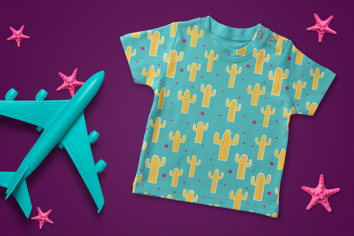 Cactus on acid | 20 funky patterns, a Pattern Graphic by Kenzagraphics (Photo 2 of 8)
