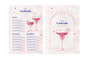 Minimal Illustration Cocktail Menu, a Print Template by McLittle Stock (Thumbnail 2 of 2)