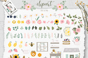 Farmhouse Summer bundle, a Texture Illustration by Cozy pattern shop (Thumbnail 5 of 9)