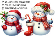 Adorable Snowman Clipart, an Illustration by Pixels.Craft (Thumbnail 4 of 6)