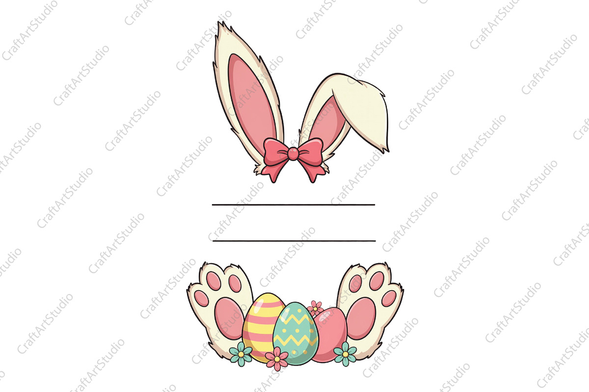 Personalized Kids Easter Day Bunny, an Illustration by CraftArtStudio (Photo 1 of 4)
