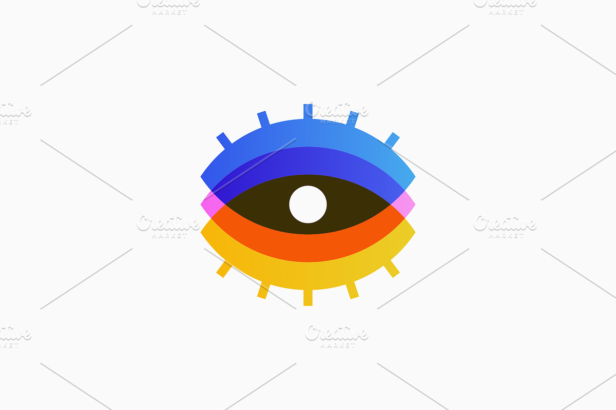 eye vision colorful gradient logo, a Branding & Logo Template by VASTARD STUDIO