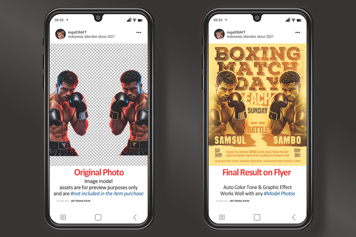 Boxing Sport Flyer Template, a Flyer Template by regalDRAW (Photo 6 of 6)