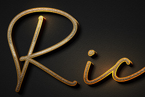 Rich Text Effect Gold Style