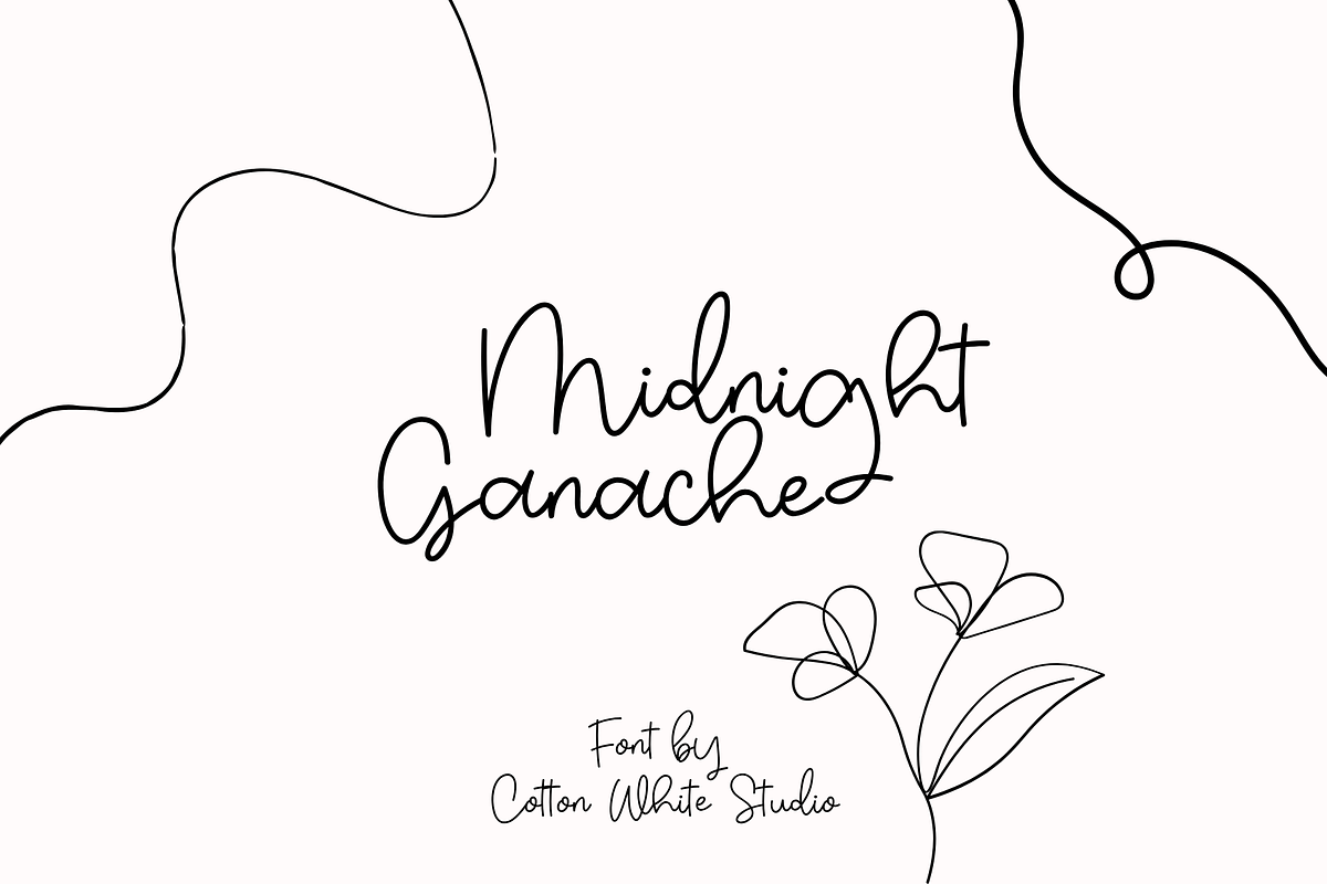 Midnight Ganache, a Script Font by Sofia Skoog (Photo 1 of 10)