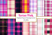 Tartan Pink Digital Paper, a Pattern Graphic by Dream Creation (Thumbnail 1 of 6)