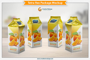 Tetra Rex Carton Package Mockup