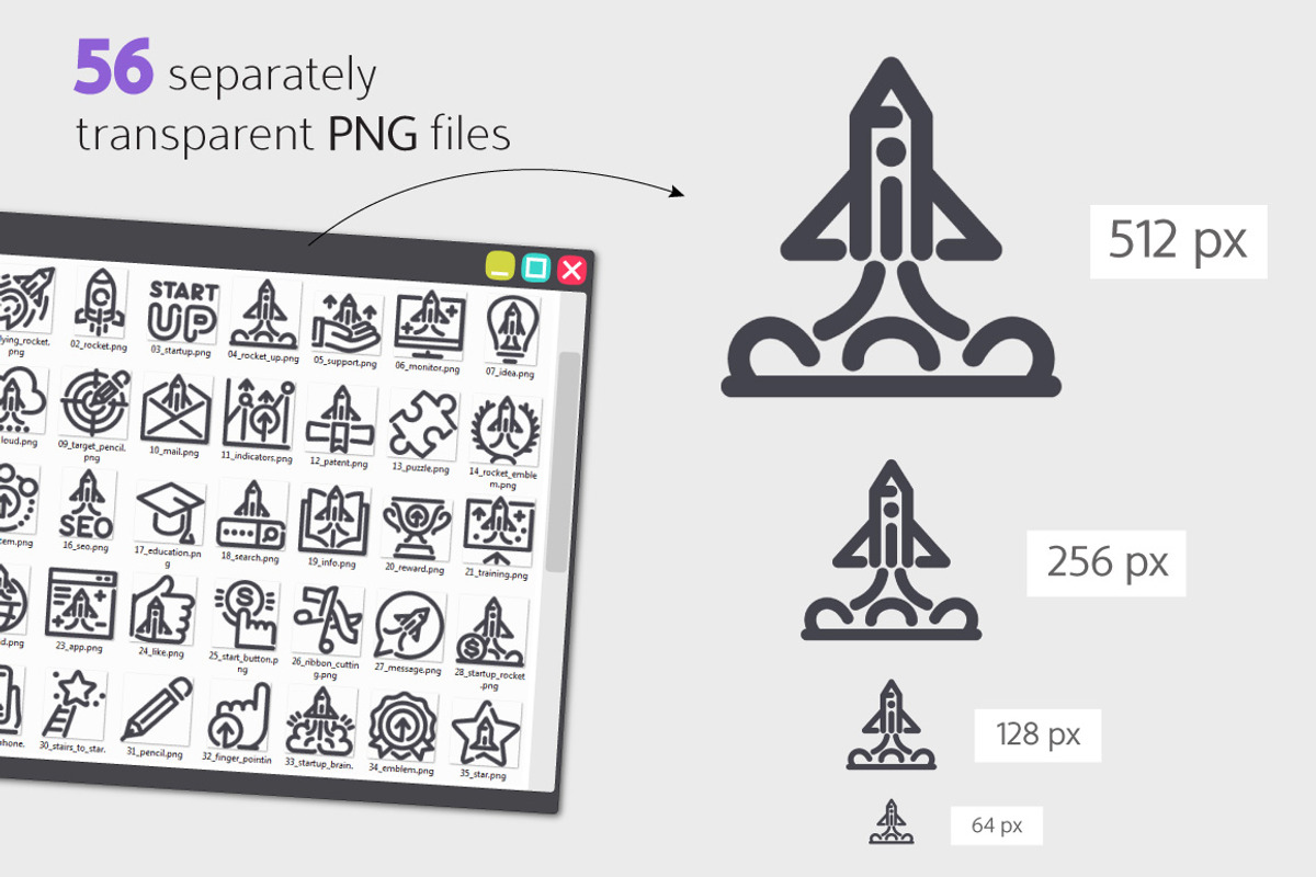 Startup Line Icons Set, an Outline Icon by Voysla's Shop (Photo 3 of 4)