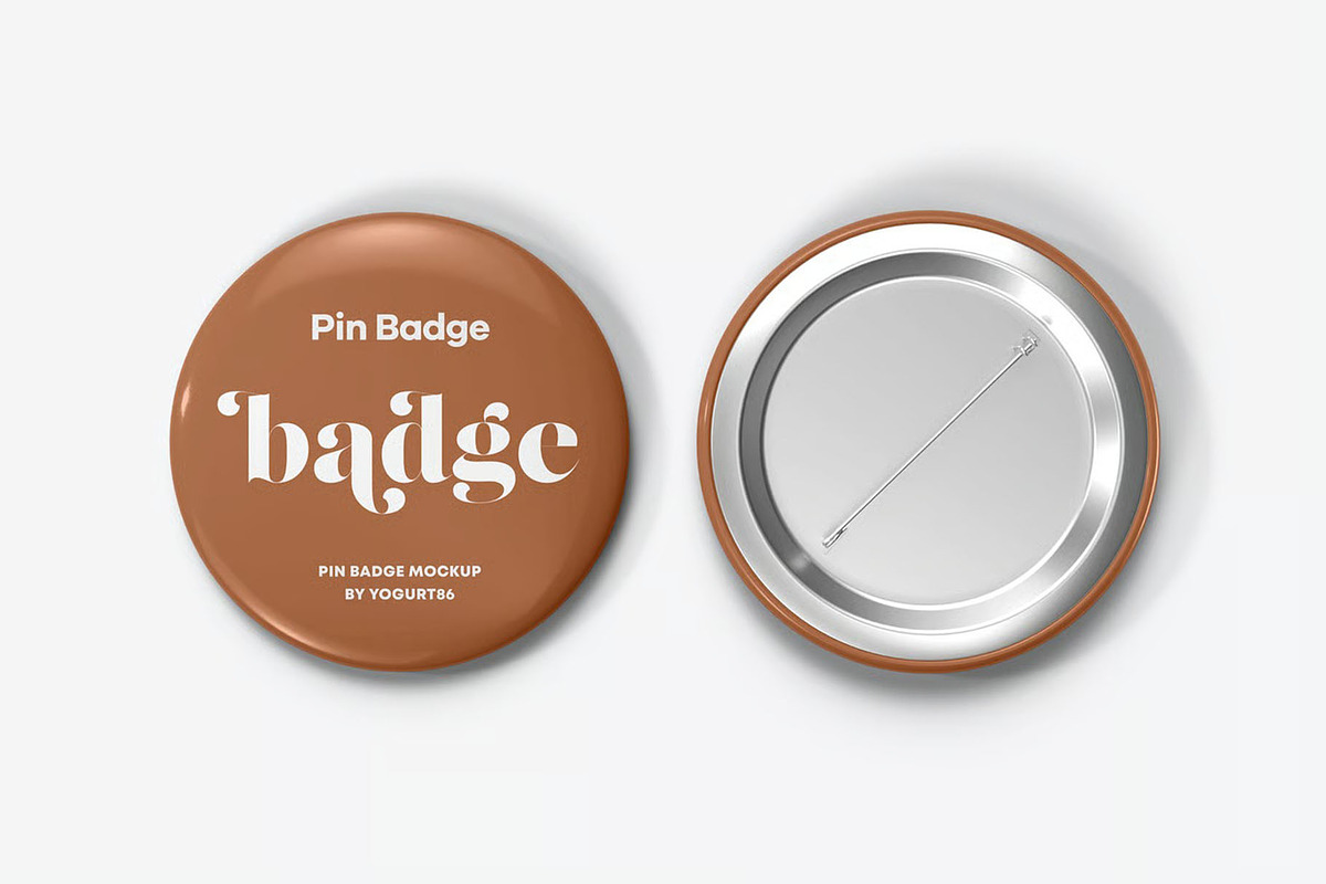 Pin Badge Mock-up, a Merchandise Mockup by zippypixelstudio (Photo 8 of 16)