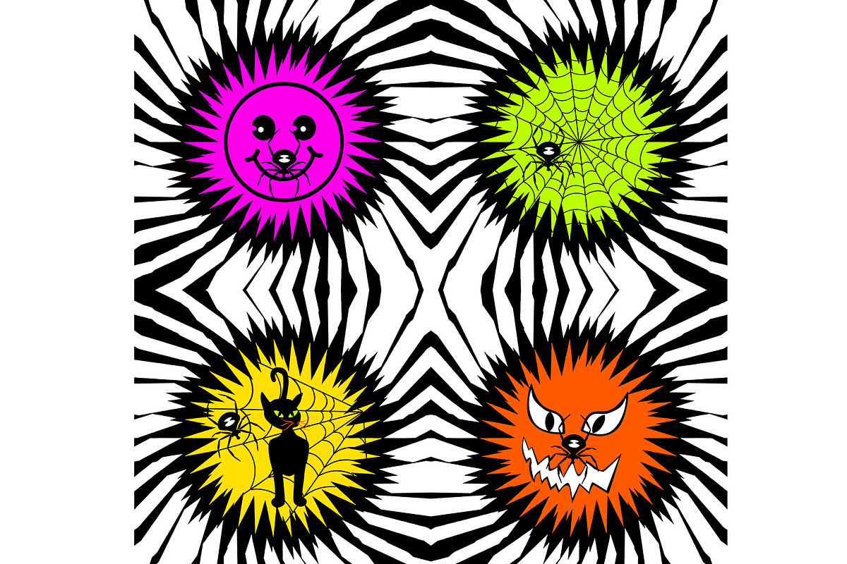 Halloween Spider Buddies Wall Art, a Background Graphic by Sharon Schwalbe
