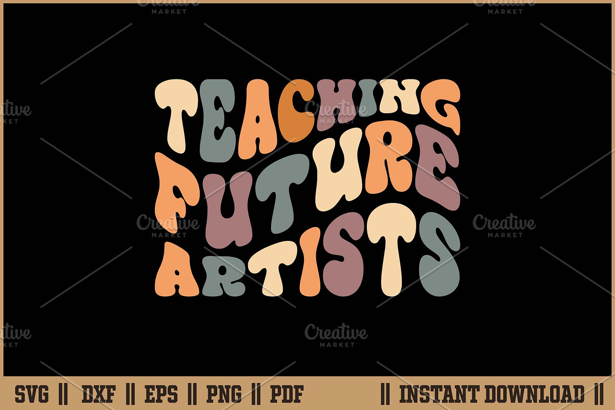 Teaching Future Artists Retro SVG, a Work Illustration by Handy Arts Studio (Photo 1 of 3)