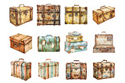 Vintage Travel Suitcase Clipart, an Illustration by Design Market (Thumbnail 3 of 3)