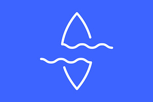 surfboard with wave wave sea logo, a Branding & Logo Template by devastd