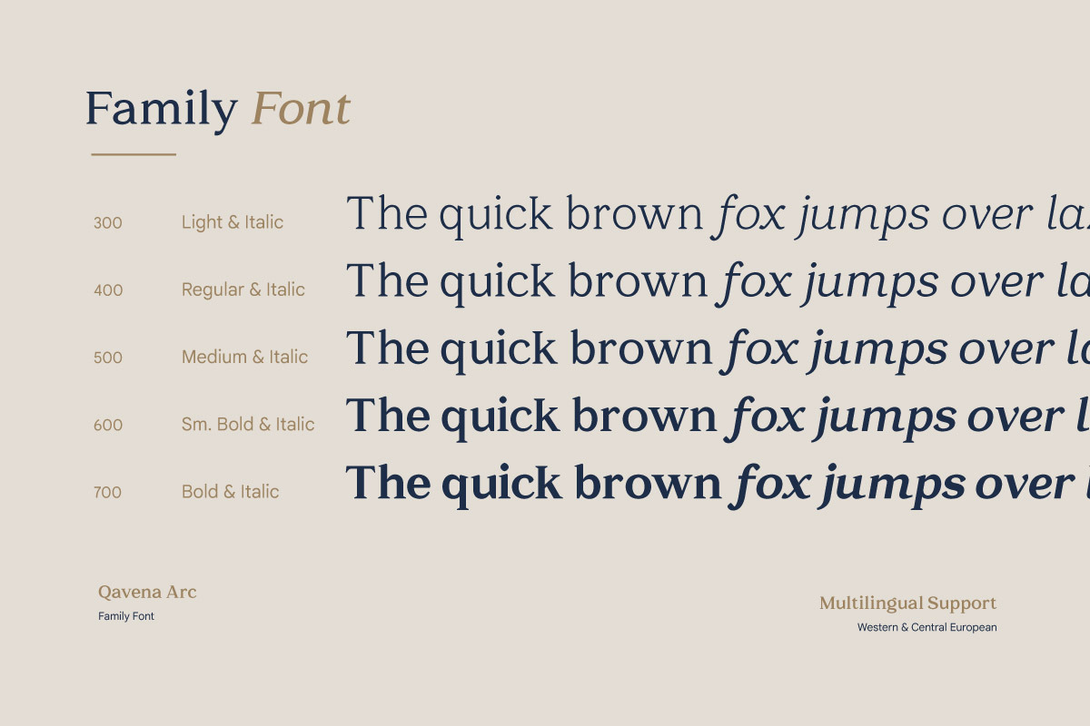Qavena Arc - Residential Serif Font, a Serif Font by productype1 (Photo 12 of 12)