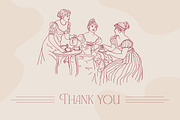 Jane Austen Inspired Line Art, a Person Illustration by Miriam Furniss Designs (Thumbnail 13 of 13)