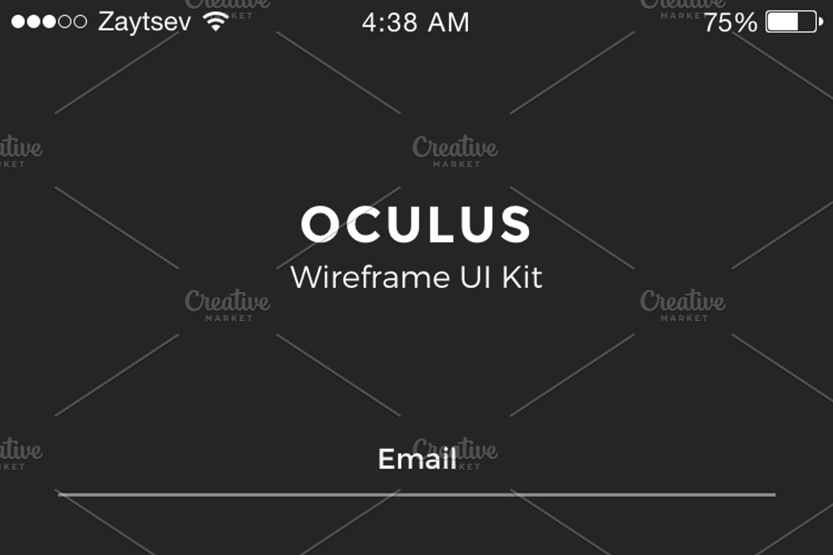 Oculus iOS Wireframe UI Kit, a Wireframe Template by Yaroslav Zaitsev (Photo 4 of 23)