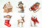 Christmas Winter Clipart Bundle, an Illustration by Creative Art (Thumbnail 2 of 9)