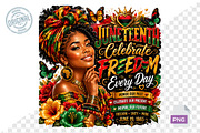 Juneteenth PNG, Black Woman, a Seasonal Illustration by CreationArt (Thumbnail 5 of 7)