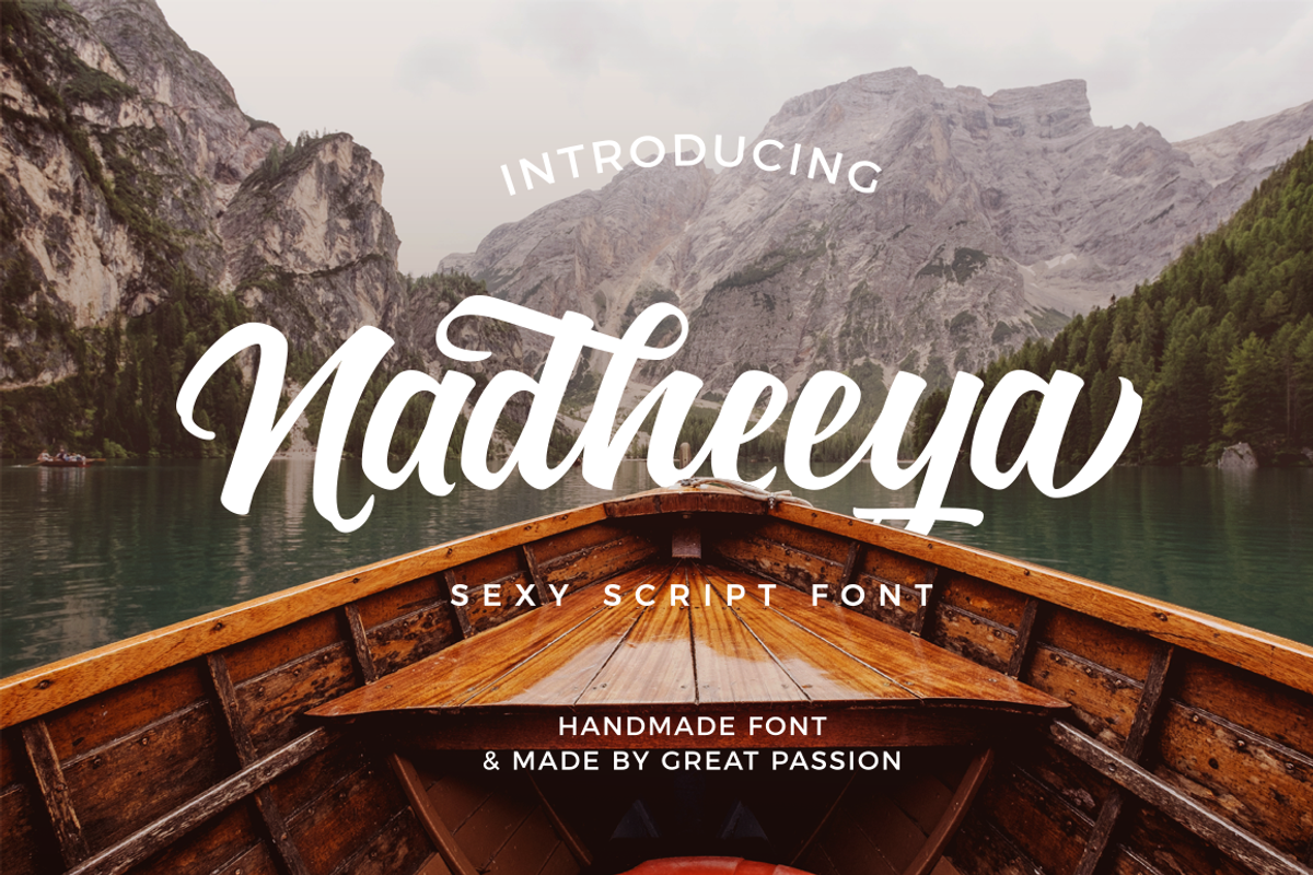 Nadheeya Script Font, a Script Font by Kotivoro (Photo 1 of 7)