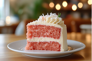 Delicious guava coconut slice served, a Food & Drink Photo by Lermont51