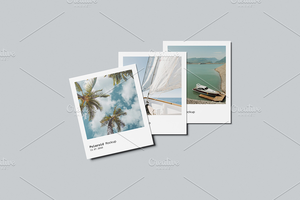 Polaroid Photo Mockup, an Advertising Mockup by Gatamotion (Photo 2 of 5)