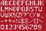 Christmas Knitted Font Web, a Symbol Font by Artolus (Thumbnail 1 of 9)