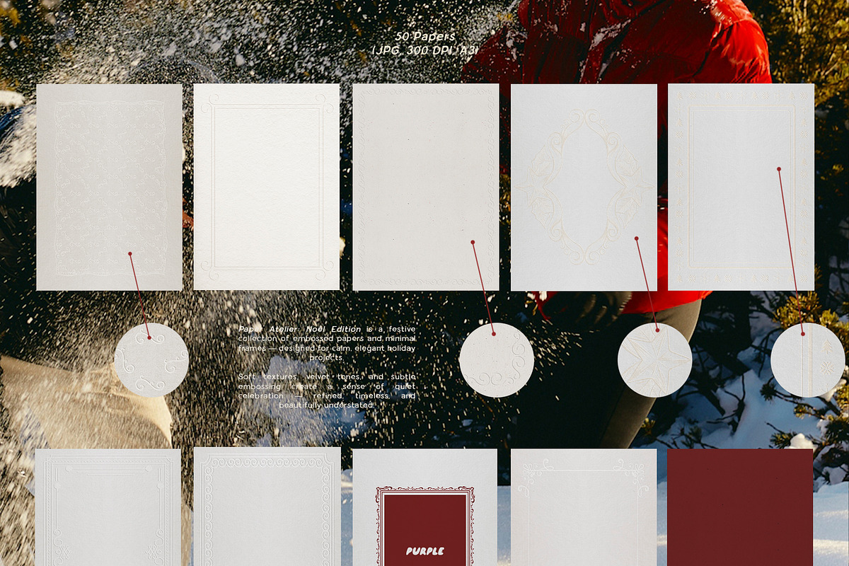 Noël Edition: Embossed Papers, a Texture Graphic by Purple (Photo 11 of 15)