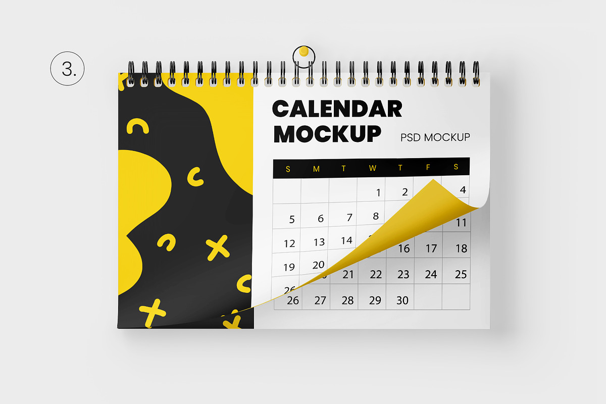 Wall Calendar Mockup Set, a Print Template by Graphic Bird (Photo 5 of 10)
