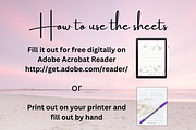 Floral Printable Stationery Bundle, a Stationery Template by Pixels N Bows (Thumbnail 4 of 4)