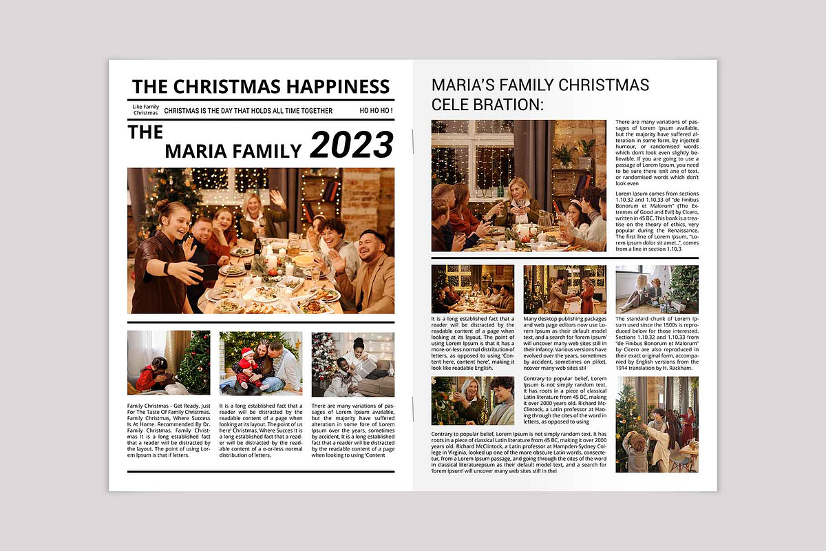 Christmas Family Newsletter, a Brochure Template by ROJI CREATOR (Photo 2 of 7)