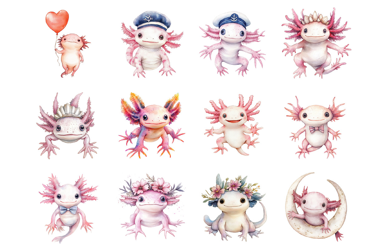 Baby Axolotl, an Illustration by Design Market (Photo 3 of 3)