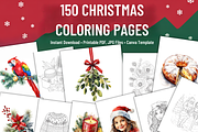 150 Christmas Coloring Pages Bundle, a Seasonal Illustration by Daffodil Dream Studio (Thumbnail 1 of 18)