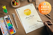 Sketched and painted artwork mockups, a Print Template by show it better (Thumbnail 1 of 5)