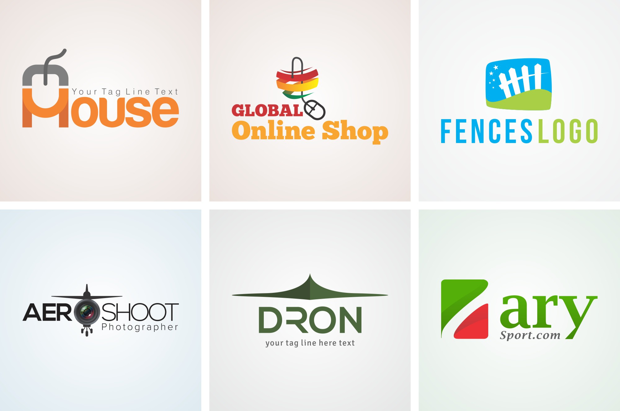 Customizable Brand Mark Logo Bundle by Shahsoft  Creative Market