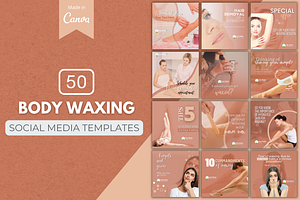 Body Waxing Canva Templates Bundle