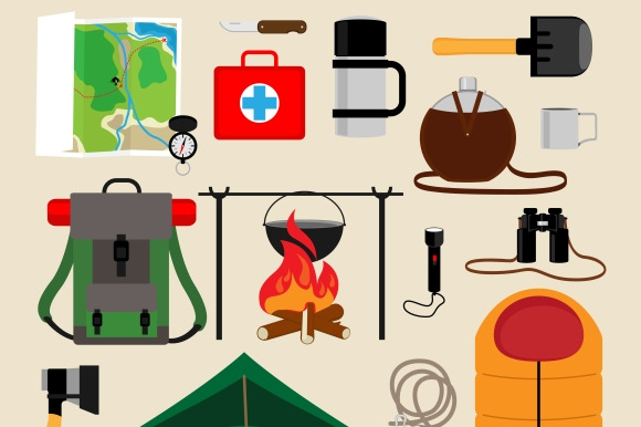 Camping Equipment Icons