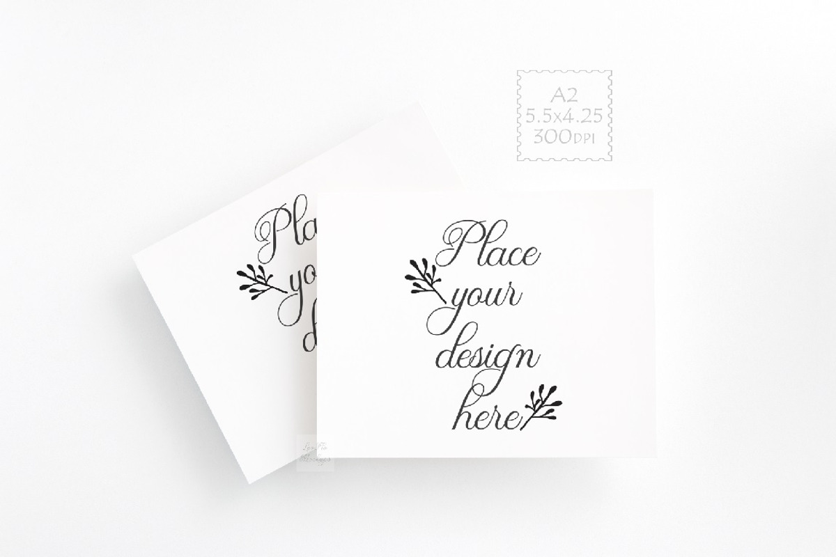a2 postcard print card mockup, a Print Template by Leo Flo Mockups