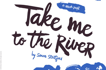 Script font Take me to the river