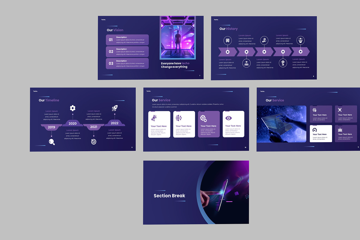 Techo Presentation PPT, a Presentation Template by Recreative (Photo 3 of 6)