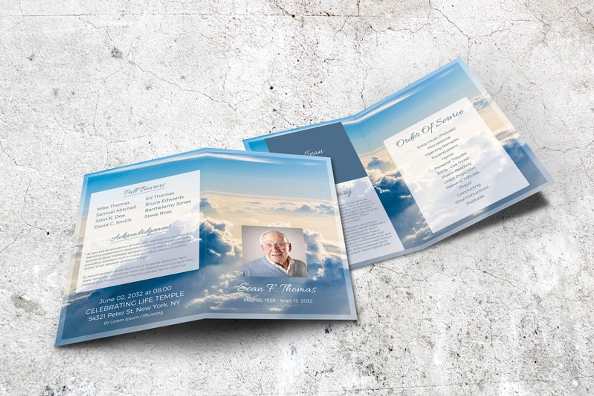 Funeral Program Brochure - Heaven, a Brochure Template by Final Tribute (Photo 2 of 5)