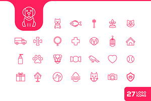 Minimalist Pet Care Icon, an Outline Icon by devastd