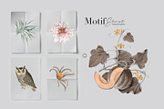 Autumn Owl Botanical Pattern & Motif, a Pattern Graphic by Pink Linen (Thumbnail 7 of 12)