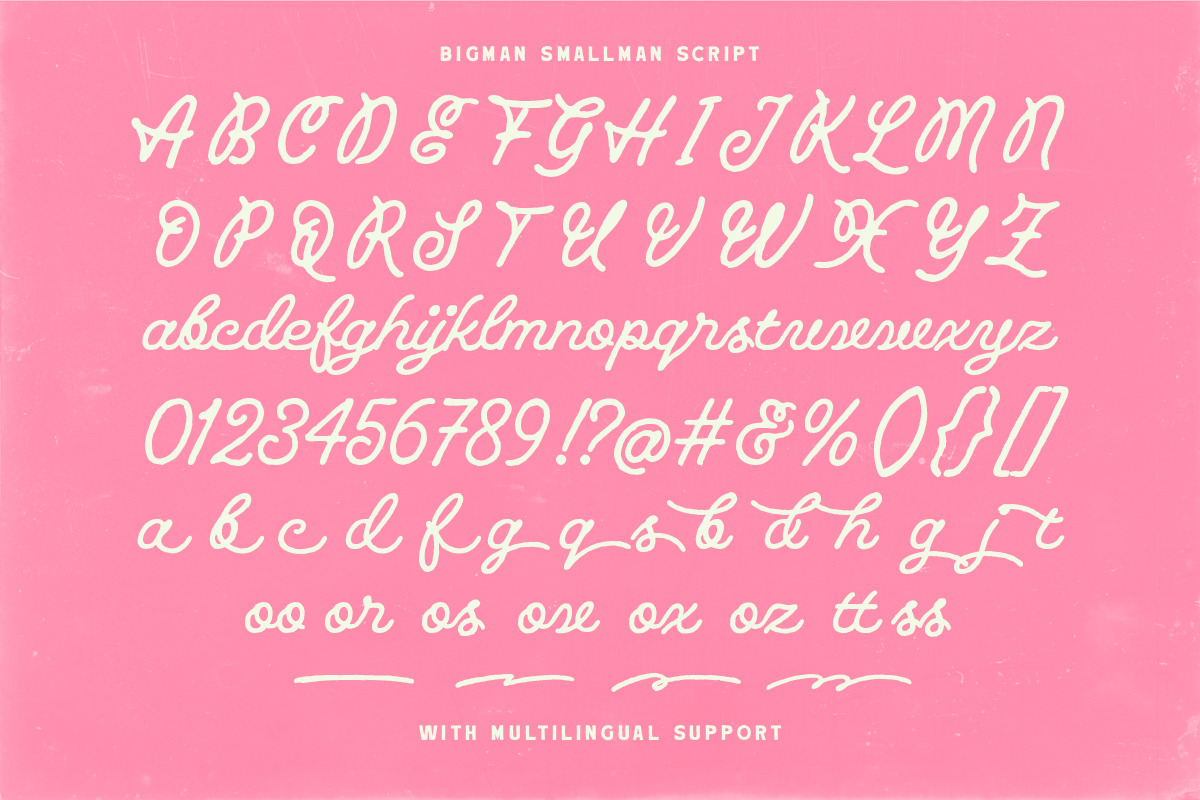Bigman Smallman Funky Retro Font Duo, a Script Font by Letterhend Studio (Photo 8 of 11)