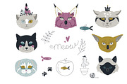 7 cat breed, lettering and pattern, a Texture Illustration by narinadraban (Thumbnail 2 of 6)
