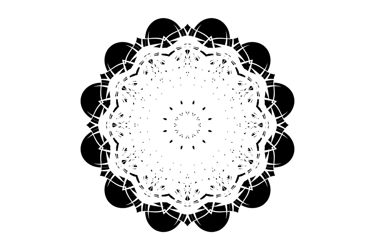 Black White Mandala Illustration Set, a Decorative Illustration by NJ Himel (Photo 58 of 101)