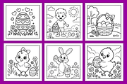 Easter Simple and Fun Coloring Pages, a Seasonal Illustration by Ink Gallery (Thumbnail 3 of 5)